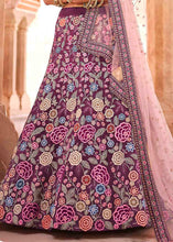 Load image into Gallery viewer, Rasin Purple Crepe Lehenga Choli with Thread, Zarkan &amp; Sequins work