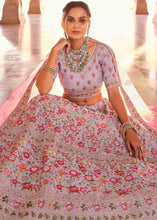 Load image into Gallery viewer, Coin Grey Crepe Lehenga Choli with Thread, Zarkan &amp; Zari work