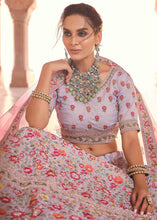 Load image into Gallery viewer, Coin Grey Crepe Lehenga Choli with Thread, Zarkan &amp; Zari work