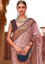 Carica l'immagine nel visualizzatore Galleria,Pink &amp; Brown Paithani Silk Saree