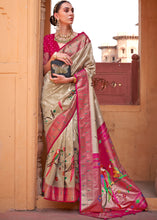 Carica l'immagine nel visualizzatore Galleria,Brown &amp; Pink Paithani Silk Saree