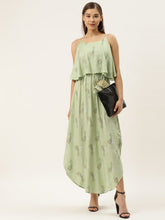 Load image into Gallery viewer, Printed Flare yoke with U hem long dress