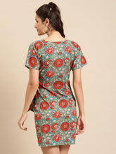 Load image into Gallery viewer, Mini Overlap tie Shift dress