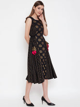 Load image into Gallery viewer, Front yoke side waist tie midi dress
