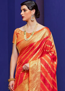 Ferrari Red Woven Patola Silk Saree