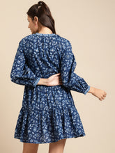 Load image into Gallery viewer, Mini Printed layered dress with balloon sleeve