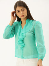 Load image into Gallery viewer, Frill neck Blouse