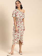 Load image into Gallery viewer, Cold shoulder Asymmetric overlap Dress