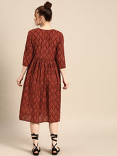 Load image into Gallery viewer, Front button down with pleats midi dress