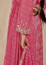 Load image into Gallery viewer, French Rose Pink Digital Printed Cotton Silk Suit With Parsi Embroidery work
