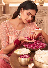 Load image into Gallery viewer, Shades Of Pink Designer Embroidered Satin Silk Saree with Sequence work