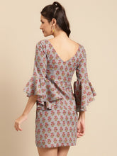 Load image into Gallery viewer, Bell Sleeve printed Dress