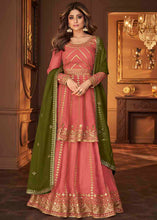 Load image into Gallery viewer, Brink Pink Georgette Embroidered Lehenga Suit