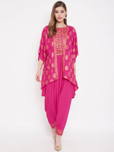Load image into Gallery viewer, High low gold print Shrug