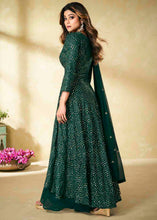 Load image into Gallery viewer, Sacramento Green Embroidered Georgette Plazzo Suit