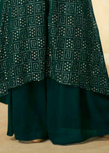 Load image into Gallery viewer, Sacramento Green Embroidered Georgette Plazzo Suit