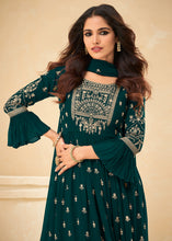 Load image into Gallery viewer, Sacramento Green Georgette Salwar Suit with Embroidery work
