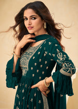 Load image into Gallery viewer, Sacramento Green Georgette Salwar Suit with Embroidery work