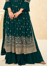 Load image into Gallery viewer, Sacramento Green Georgette Salwar Suit with Embroidery work