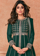 Load image into Gallery viewer, Castleton Green Georgette Embroidered lehenga Suit