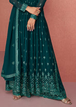 Load image into Gallery viewer, Eden Green Georgette Embroidered Anarkali Suit
