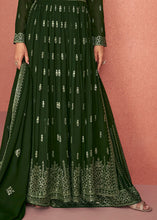 Load image into Gallery viewer, Seaweed Green Georgette Embroidered Anarkali Suit