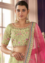 Load image into Gallery viewer, Shades Of Green Art Silk Lehenga Choli with Thread &amp; Zari work