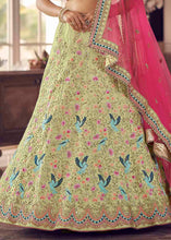 Load image into Gallery viewer, Shades Of Green Art Silk Lehenga Choli with Thread &amp; Zari work