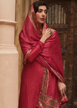 Load image into Gallery viewer, Cerise Pink Digital Printed Designer Silk Suit