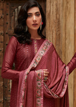 Load image into Gallery viewer, Sienna Brown Digital Printed Designer Silk Suit