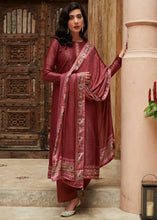 Load image into Gallery viewer, Sienna Brown Digital Printed Designer Silk Suit