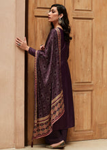 Load image into Gallery viewer, Russian Purple Digital Printed Designer Silk Suit
