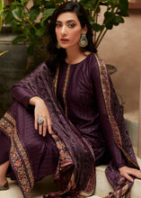 Load image into Gallery viewer, Russian Purple Digital Printed Designer Silk Suit