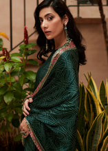 Load image into Gallery viewer, Dark Green Digital Printed Designer Silk Suit