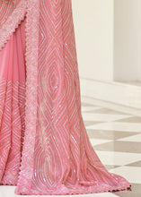 Load image into Gallery viewer, Flamingo Pink Designer Georgette Saree with Thread,Sequins &amp; Zari work