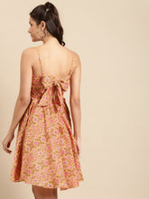 Load image into Gallery viewer, Printed Back Tie Skater Dress