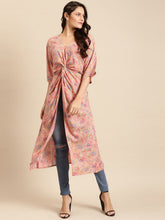 Load image into Gallery viewer, Printed Front twist long top