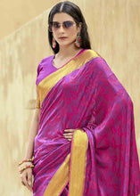 Load image into Gallery viewer, Lilac Purple Woven Banarasi Silk Saree