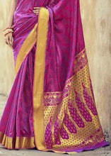 Load image into Gallery viewer, Lilac Purple Woven Banarasi Silk Saree