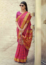 Load image into Gallery viewer, Shades Of Pink Woven Banarasi Silk Saree