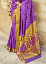 Load image into Gallery viewer, Orchid Purple Woven Banarasi Silk Saree