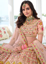 Load image into Gallery viewer, Shades Of Pink Heavy Embroidered Organza Lehenga
