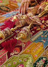 Load image into Gallery viewer, Maroon Red Heavy Embroidered Velvet Lehenga