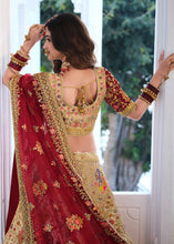 Load image into Gallery viewer, Beige Brown Heavy Embroidered Velvet Lehenga