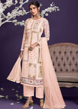 Carica l&#39;immagine nel visualizzatore Galleria,Lemonade Pink Georgette Salwar Suit with Thread, Zari &amp; Sequence work