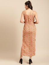 Load image into Gallery viewer, Speghetti Strap long maxi dress with waist tie