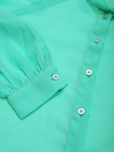 Load image into Gallery viewer, Tie up collar shirt blouse