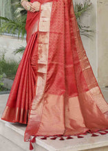 Load image into Gallery viewer, Chilli Red Woven Soft Banarasi Silk Saree