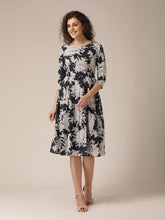 Load image into Gallery viewer, Deep back pleated Midi Dress