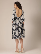 Load image into Gallery viewer, Deep back pleated Midi Dress